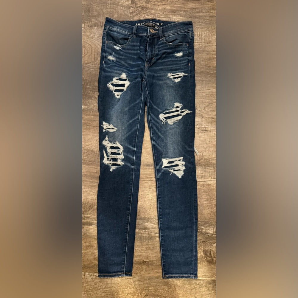 American Eagle Jeans, Size 6, High-Rise Jegging, Medium/ Dark Wash